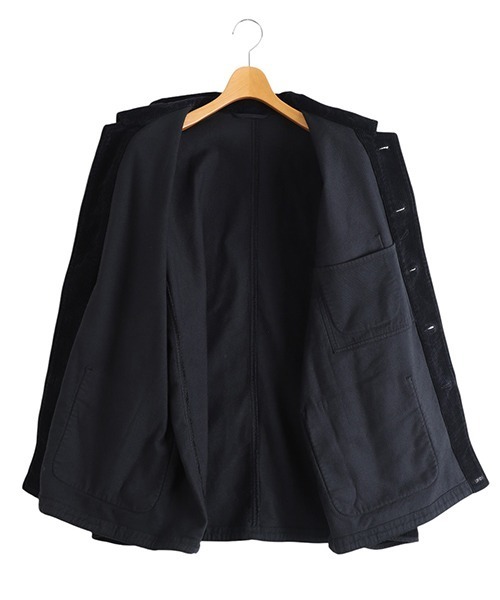 PORTER CLASSIC（ポータークラシック）の「Porter Classic / ポータークラシック：CORDUROY FRENCH JACKET WATCH CHAIN ITEM：PC-018-3523[COR]（その他アウター・メンズ・ブラック・L）」の5枚目の写真