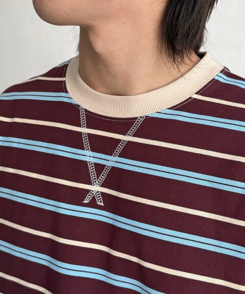 CPCM（シーピーシーエム）の「レイヤードボーダーロンT（Tシャツ/カットソー・メンズ・グリーン/ブラウン/レッド・FREE）」の22枚目の写真