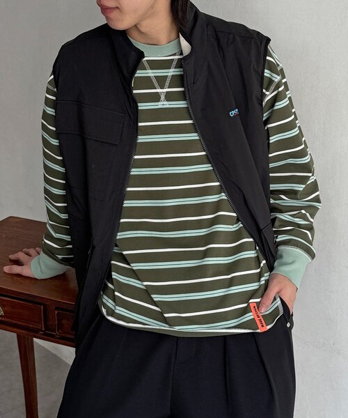 CPCM（シーピーシーエム）の「レイヤードボーダーロンT（Tシャツ/カットソー・メンズ・グリーン/ブラウン/レッド・FREE）」の21枚目の写真