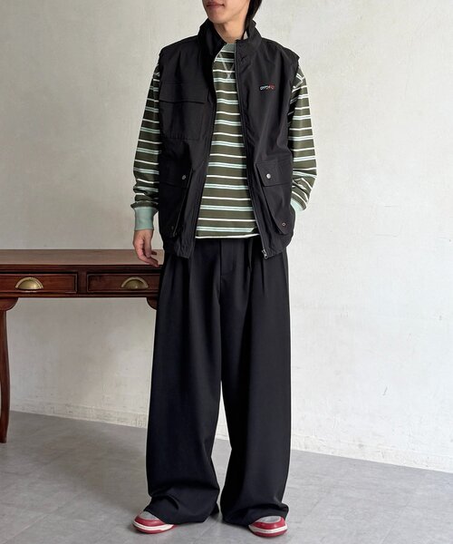 CPCM（シーピーシーエム）の「レイヤードボーダーロンT（Tシャツ/カットソー・メンズ・グリーン/ブラウン/レッド・FREE）」の16枚目の写真