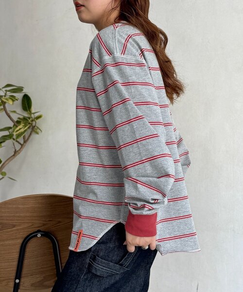 CPCM（シーピーシーエム）の「レイヤードボーダーロンT（Tシャツ/カットソー・メンズ・グリーン/ブラウン/レッド・FREE）」の10枚目の写真