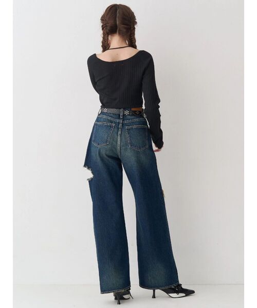 EVRIS（エヴリス）の「オリジナルスタッズバックルベルト（ベルト・レディース・ブラック/ブラウン・FREE）」の3枚目の写真