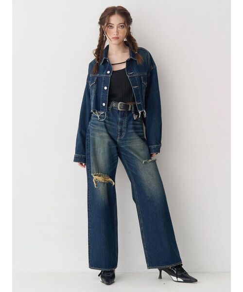 EVRIS（エヴリス）の「オリジナルスタッズバックルベルト（ベルト・レディース・ブラック/ブラウン・FREE）」の6枚目の写真