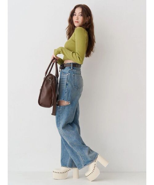 EVRIS（エヴリス）の「オリジナルスタッズバックルベルト（ベルト・レディース・ブラック/ブラウン・FREE）」の14枚目の写真