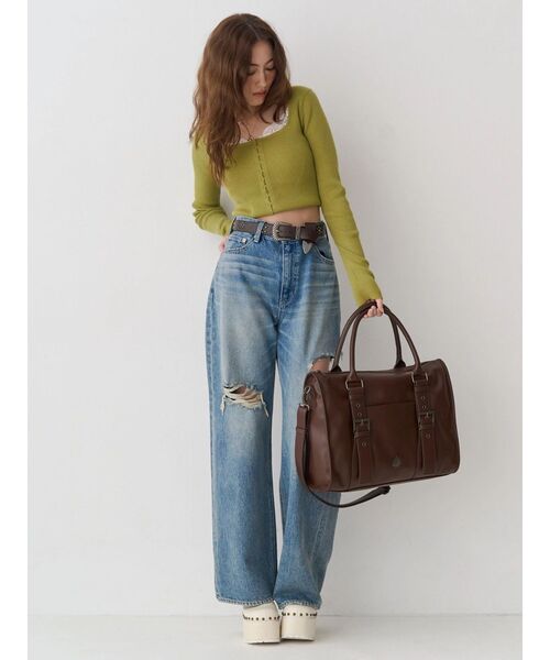 EVRIS（エヴリス）の「オリジナルスタッズバックルベルト（ベルト・レディース・ブラック/ブラウン・FREE）」の15枚目の写真