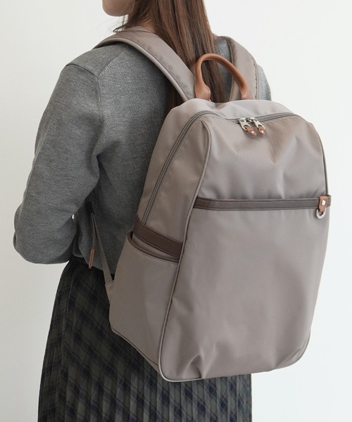 PROGRES(プログレ)の「リュックサック アベス 18L A4サイズ エアメッシュ 20184(バックパック/リュック・レディース・ブラック/ダークベージュ/ブラウン・FREE)」の6枚目の写真