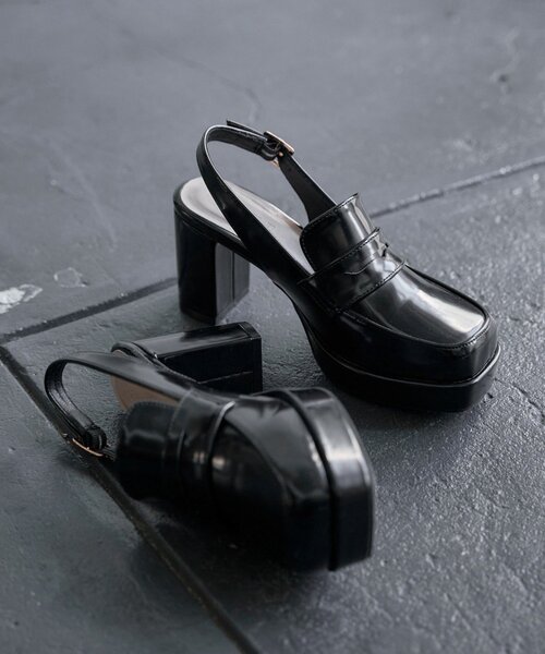 Mavie..7(メヴィセットゥ)の「【Mavie..7】バックストラップローファー(ローファー・レディース・ダークブラウン/ブラック・SMALL/LARGE/MEDIUM)」の4枚目の写真