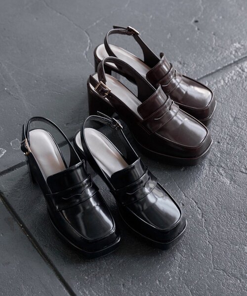 Mavie..7(メヴィセットゥ)の「【Mavie..7】バックストラップローファー(ローファー・レディース・ダークブラウン/ブラック・SMALL/LARGE/MEDIUM)」の9枚目の写真