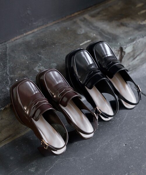 Mavie..7(メヴィセットゥ)の「【Mavie..7】バックストラップローファー(ローファー・レディース・ダークブラウン/ブラック・SMALL/LARGE/MEDIUM)」の10枚目の写真