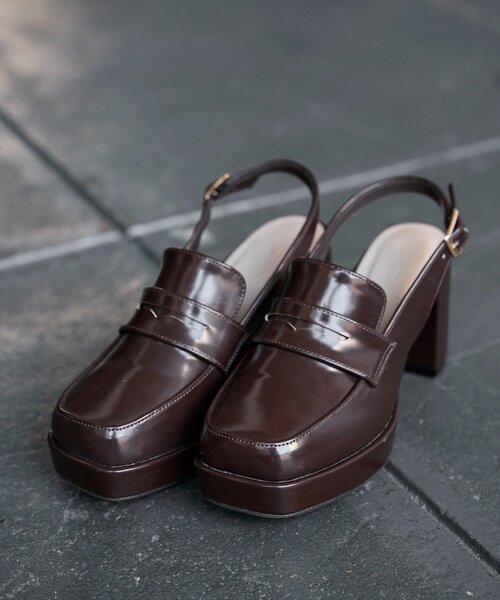 Mavie..7(メヴィセットゥ)の「【Mavie..7】バックストラップローファー(ローファー・レディース・ダークブラウン/ブラック・SMALL/LARGE/MEDIUM)」の11枚目の写真