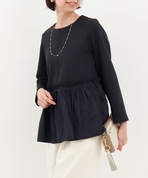 MICO COULIER | 綿タッチダンボールニットブラウス(シャツ/ブラウス)