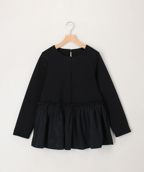 MICO COULIER（ミコクリエ）の「綿タッチダンボールニットブラウス（シャツ/ブラウス・レディース・キナリ/ネイビー・38）」の12枚目の写真