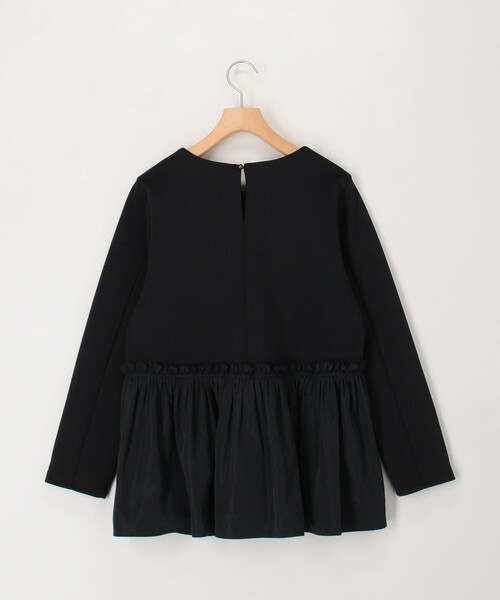 MICO COULIER（ミコクリエ）の「綿タッチダンボールニットブラウス（シャツ/ブラウス・レディース・キナリ/ネイビー・38）」の14枚目の写真