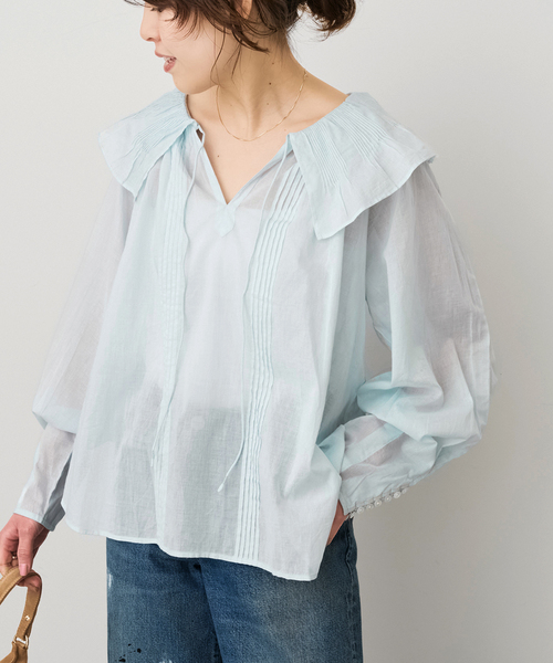 ne Quittez pas / ヌキテパ 別注Frill Collar Blouse*