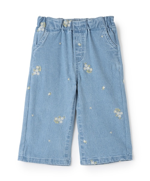 petit main（プティマイン）の「花刺しゅうデニムパンツ（デニムパンツ・キッズ・ブルー/サックスブルー/アイボリー・90cm/120cm/130cm/100cm/110cm）」の7枚目の写真