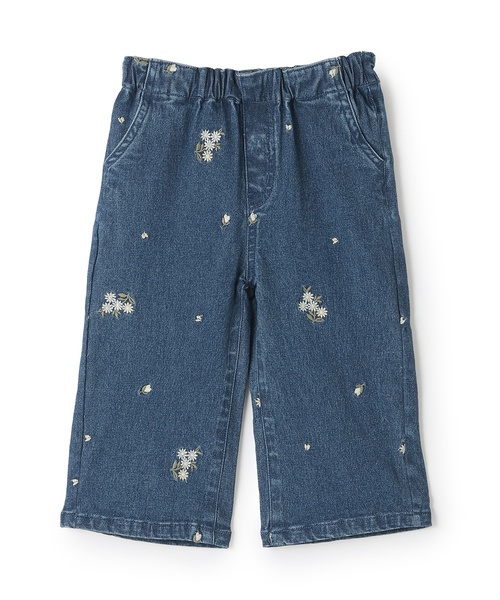 petit main（プティマイン）の「花刺しゅうデニムパンツ（デニムパンツ・キッズ・ブルー/サックスブルー/アイボリー・90cm/120cm/130cm/100cm/110cm）」の8枚目の写真