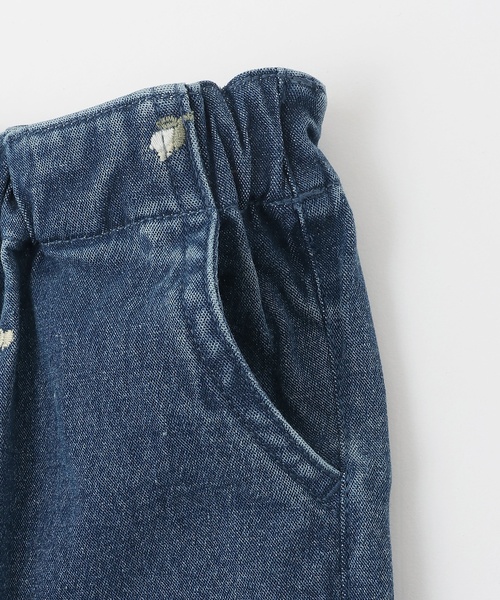 petit main（プティマイン）の「花刺しゅうデニムパンツ（デニムパンツ・キッズ・ブルー/サックスブルー/アイボリー・90cm/120cm/130cm/100cm/110cm）」の12枚目の写真