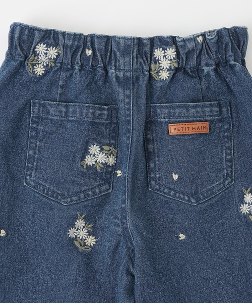 petit main（プティマイン）の「花刺しゅうデニムパンツ（デニムパンツ・キッズ・ブルー/サックスブルー/アイボリー・90cm/120cm/130cm/100cm/110cm）」の15枚目の写真