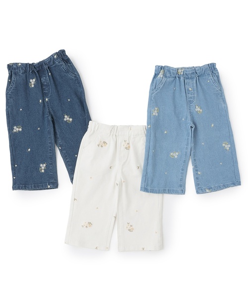 petit main（プティマイン）の「花刺しゅうデニムパンツ（デニムパンツ・キッズ・ブルー/サックスブルー/アイボリー・90cm/120cm/130cm/100cm/110cm）」の17枚目の写真