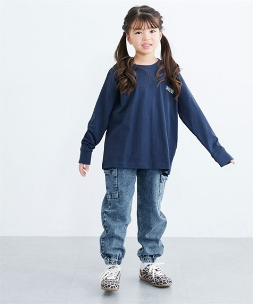 QUNTSTYLE（キュントスタイル）の「デニムカーゴパンツ　<綿100％>（カーゴパンツ・キッズ・サックスブルー/ネイビー・150/140/130/110/160/120）」の9枚目の写真