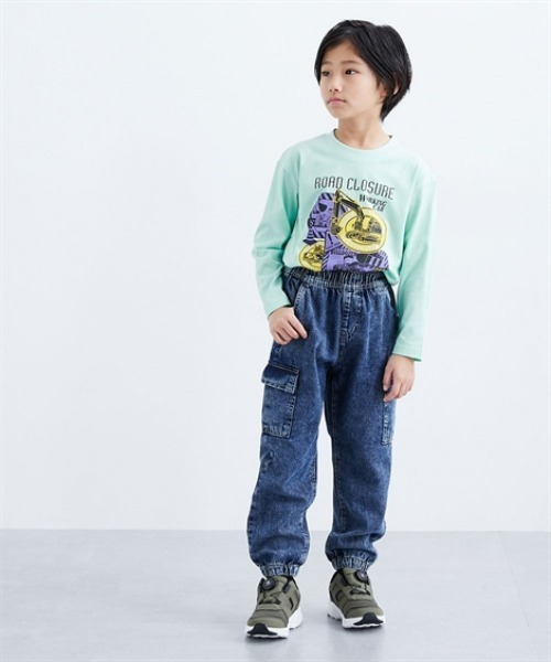 QUNTSTYLE（キュントスタイル）の「デニムカーゴパンツ　<綿100％>（カーゴパンツ・キッズ・サックスブルー/ネイビー・150/140/130/110/160/120）」の11枚目の写真