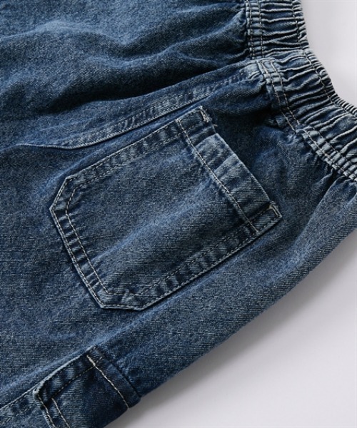 QUNTSTYLE（キュントスタイル）の「デニムカーゴパンツ　<綿100％>（カーゴパンツ・キッズ・サックスブルー/ネイビー・150/140/130/110/160/120）」の7枚目の写真