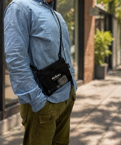 WILD THINGS】LIGHT SHOULDER POUCH S 超軽量 2層ポケット ミニ