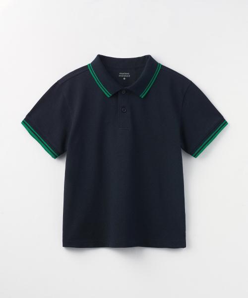 MUSINSA STANDARD KIDS（ムシンサスタンダードキッズ）の「[クールスタンダード] プレッピー ピケ ポロシャツ [ネイビー]（ポロシャツ・レディース・その他・110/120/130/140/150/160）」の4枚目の写真
