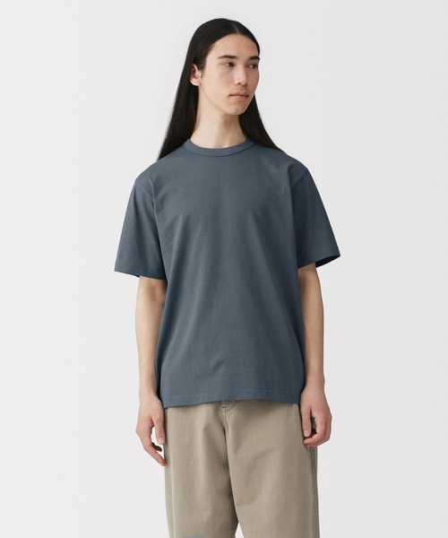 無印良品(ムジルシリョウヒン)の「紳士 洗いざらし太番手クルーネック半袖Tシャツ(Tシャツ/カットソー・メンズ・ダークグレー/キナリ/ブルー系/ホワイト/ダークネイビー/ライトブルー/ブラック/ダークグリーン・S/M/L/XL)」の8枚目の写真