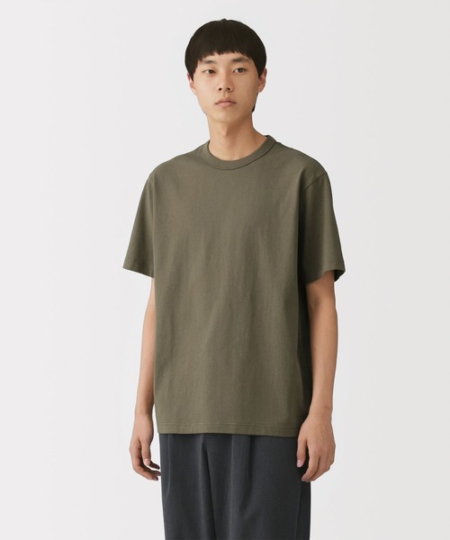 無印良品(ムジルシリョウヒン)の「紳士 洗いざらし太番手クルーネック半袖Tシャツ(Tシャツ/カットソー・メンズ・ダークグレー/キナリ/ブルー系/ホワイト/ダークネイビー/ライトブルー/ブラック/ダークグリーン・S/M/L/XL)」の5枚目の写真