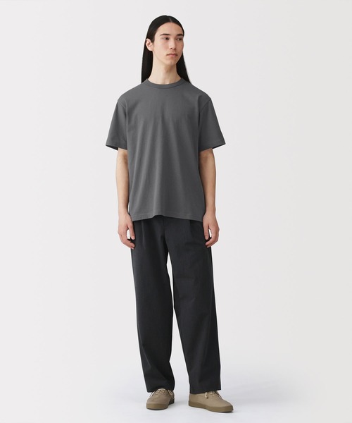 無印良品(ムジルシリョウヒン)の「紳士 洗いざらし太番手クルーネック半袖Tシャツ(Tシャツ/カットソー・メンズ・ダークグレー/キナリ/ブルー系/ホワイト/ダークネイビー/ライトブルー/ブラック/ダークグリーン・S/M/L/XL)」の18枚目の写真
