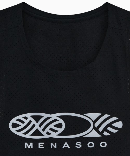 MENASOO(ミナス)の「VENODE Three Track Logo Active Sleeve_Black(Tシャツ/カットソー・レディース・ブラック・1/2)」の11枚目の写真