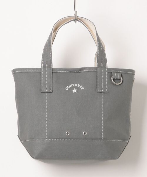 CONVERSE(コンバース)の「CONVERSE/コンバース CV AS CANVAS TOTE BAG S(トートバッグ・レディース・ベージュ/ネイビー/杢グレー/ライトブラウン/オフホワイト/レッド/ブラック/カーキ・ONE SIZE)」の3枚目の写真