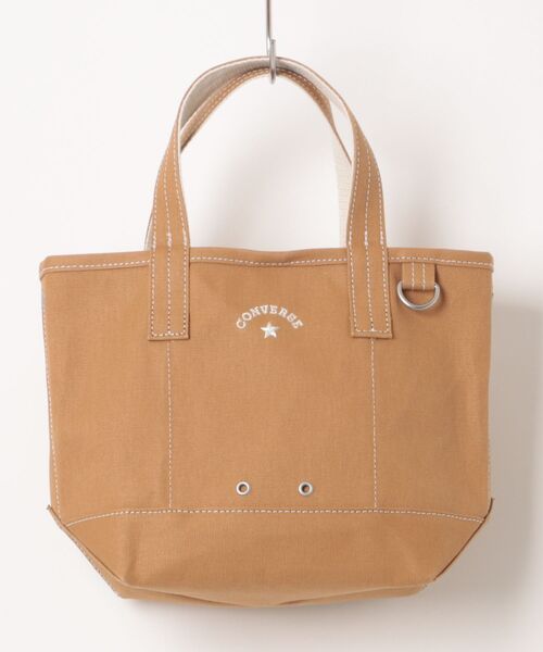 CONVERSE(コンバース)の「CONVERSE/コンバース CV AS CANVAS TOTE BAG S(トートバッグ・レディース・ベージュ/ネイビー/杢グレー/ライトブラウン/オフホワイト/レッド/ブラック/カーキ・ONE SIZE)」の4枚目の写真