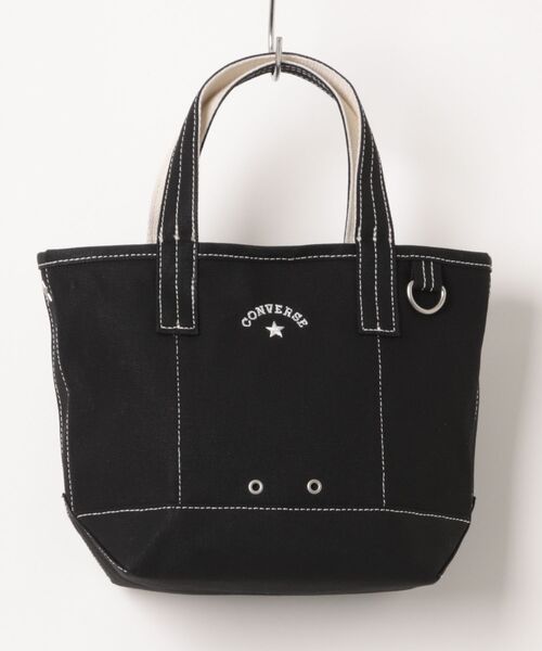 CONVERSE(コンバース)の「CONVERSE/コンバース CV AS CANVAS TOTE BAG S(トートバッグ・レディース・ベージュ/ネイビー/杢グレー/ライトブラウン/オフホワイト/レッド/ブラック/カーキ・ONE SIZE)」の2枚目の写真
