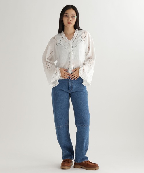 studio CLIP(スタディオクリップ)の「【daily CLIP】刺繍ボレロシャツ(シャツ/ブラウス・レディース・ホワイト/ブラック・FREE)」の6枚目の写真