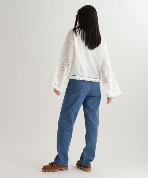 studio CLIP(スタディオクリップ)の「【daily CLIP】刺繍ボレロシャツ(シャツ/ブラウス・レディース・ホワイト/ブラック・FREE)」の8枚目の写真