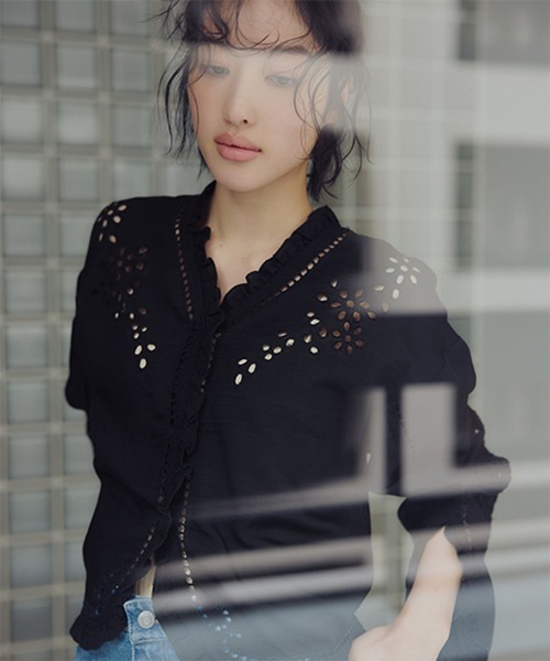 studio CLIP(スタディオクリップ)の「【daily CLIP】刺繍ボレロシャツ(シャツ/ブラウス・レディース・ホワイト/ブラック・FREE)」の12枚目の写真