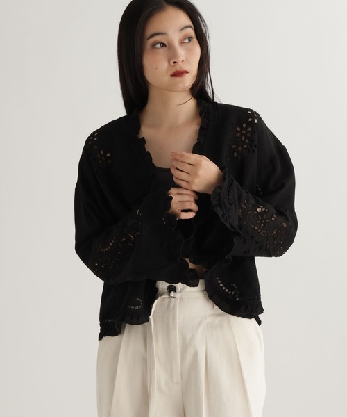 studio CLIP(スタディオクリップ)の「【daily CLIP】刺繍ボレロシャツ(シャツ/ブラウス・レディース・ホワイト/ブラック・FREE)」の16枚目の写真