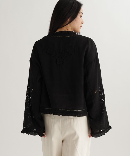 studio CLIP(スタディオクリップ)の「【daily CLIP】刺繍ボレロシャツ(シャツ/ブラウス・レディース・ホワイト/ブラック・FREE)」の18枚目の写真