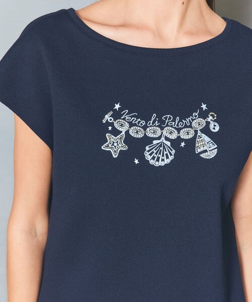 GRACE CLASS(グレースクラス)の「シェルモチーフフレンチT(Tシャツ/カットソー・レディース・ホワイト/ネイビー・36)」の11枚目の写真