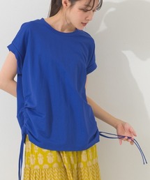 接触冷感 サイドギャザー半袖Tシャツ トップス