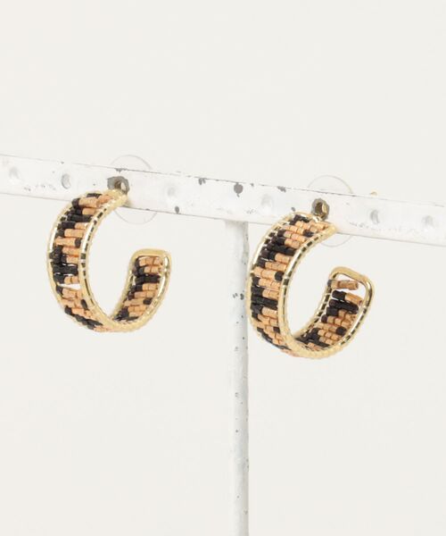 チャイハネ（チャイハネ）の「【チャイハネ】ジオフープピアス（ピアス（両耳用）・レディース・ホワイト/ブルー/ブラック・FREE）」の3枚目の写真