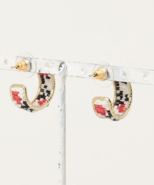 チャイハネ（チャイハネ）の「【チャイハネ】ジオフープピアス（ピアス（両耳用）・レディース・ホワイト/ブルー/ブラック・FREE）」の4枚目の写真