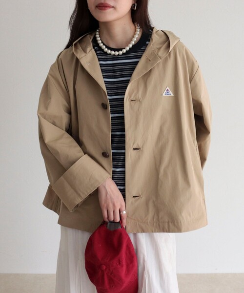 GEVACO(ゲバコ)の「【GEVACO/ゲバコ】別注フーディジャケット(ブルゾン・レディース・ネイビー/ベージュ/カーキ・38)」の9枚目の写真