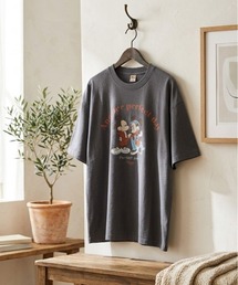 Disney（ディズニー）の「【DISNEY/ディズニー】ミッキーマウス&ミニーマウスプリント梨地半袖Tシャツ（COOLMAX吸水速乾） ユニセックス（Tシャツ/カットソー）」