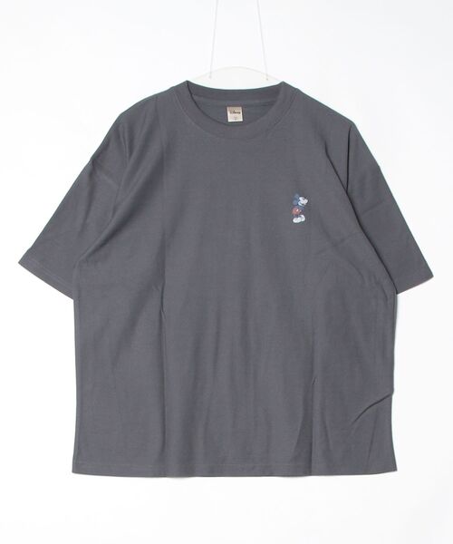 Disney（ディズニー）の「【DISNEY/ディズニー】ミッキーマウス&ミニーマウスプリント梨地半袖Tシャツ（COOLMAX吸水速乾） ユニセックス（Tシャツ/カットソー・メンズ・ブラック系その他/グレイッシュベージュ/スミクロ/オフホワイト・LARGE/MEDIUM）」の10枚目の写真