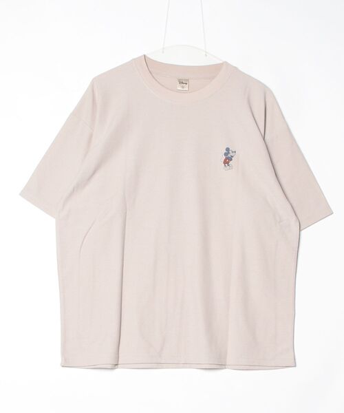 Disney（ディズニー）の「【DISNEY/ディズニー】ミッキーマウス&ミニーマウスプリント梨地半袖Tシャツ（COOLMAX吸水速乾） ユニセックス（Tシャツ/カットソー・メンズ・ブラック系その他/グレイッシュベージュ/スミクロ/オフホワイト・LARGE/MEDIUM）」の12枚目の写真