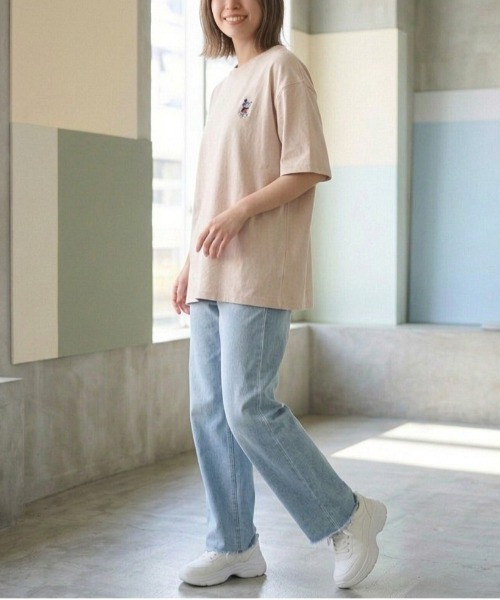 Disney（ディズニー）の「【DISNEY/ディズニー】ミッキーマウス&ミニーマウスプリント梨地半袖Tシャツ（COOLMAX吸水速乾） ユニセックス（Tシャツ/カットソー・メンズ・ブラック系その他/グレイッシュベージュ/スミクロ/オフホワイト・LARGE/MEDIUM）」の22枚目の写真
