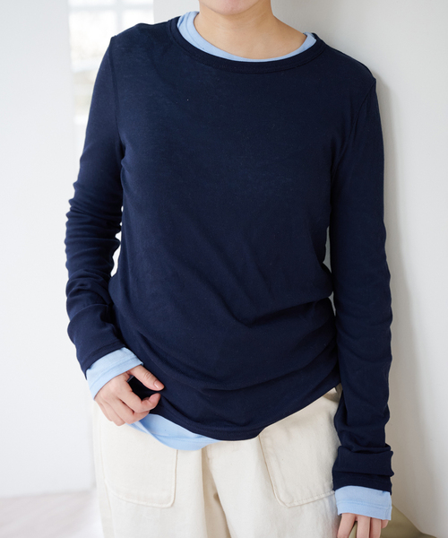 EMILY WEEK(エミリーウィーク)の「《追加10》パウダリーコットンプルオーバー(Tシャツ/カットソー・レディース・ブルー系その他/ネイビー/ピンク・FREE)」の22枚目の写真